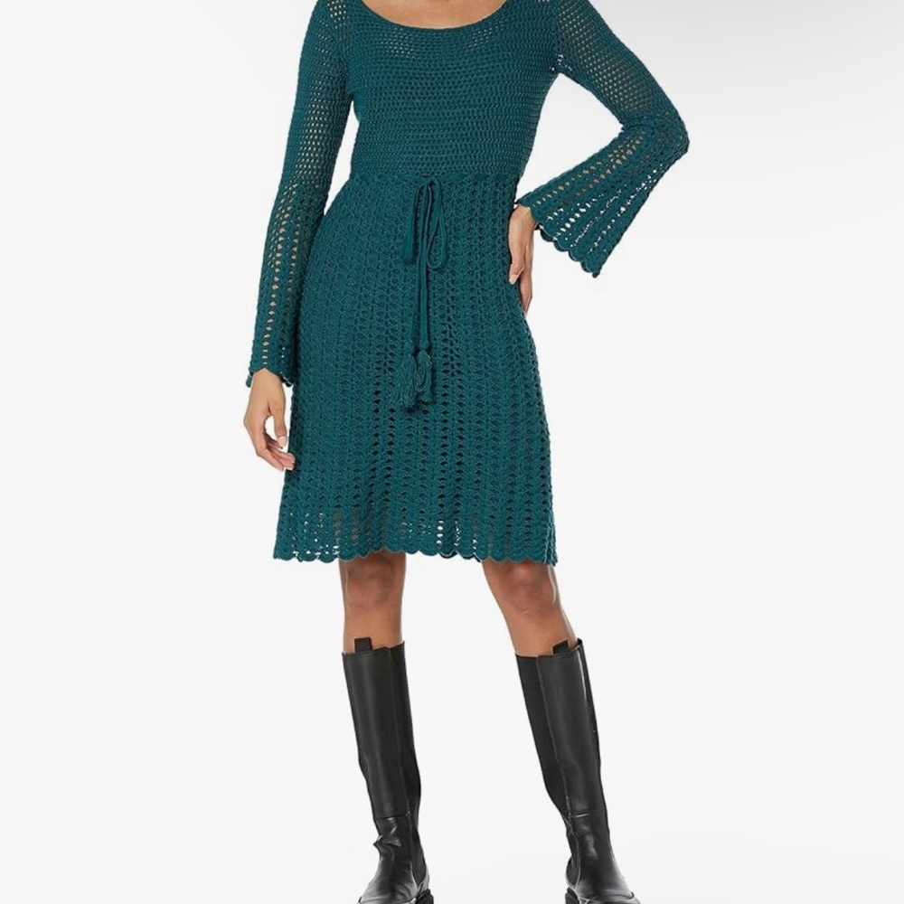 Trina Turk Women’s Gloria Crochet Dress in Teal